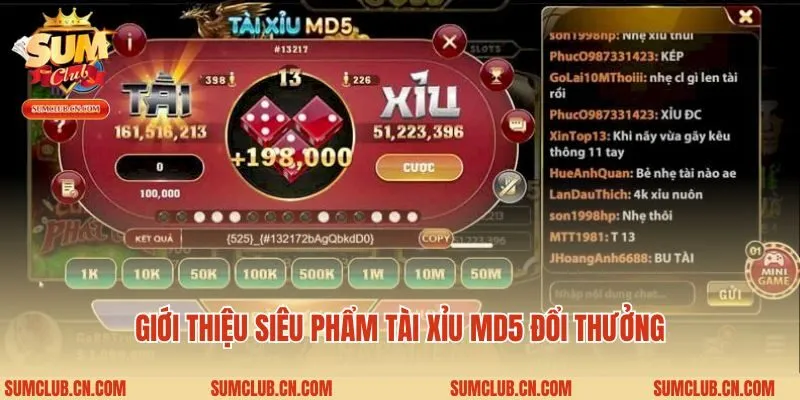 Giới thiệu siêu phẩm tài xỉu MD5 đổi thưởng