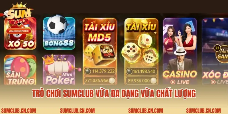 Trò chơi Sumclub vừa đa dạng vừa chất lượng